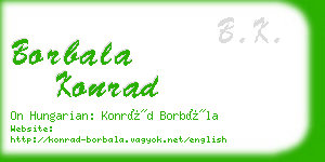 borbala konrad business card
